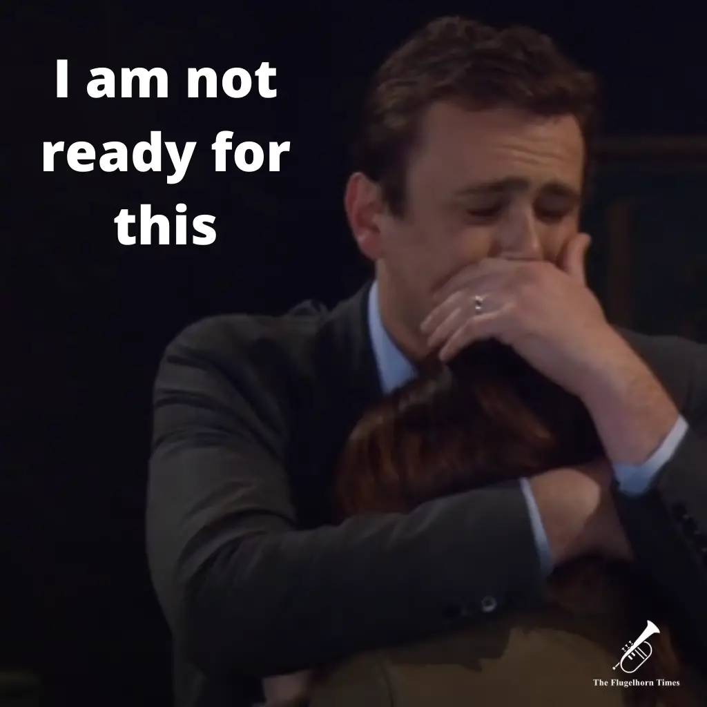 Ted crying while hugging Lily